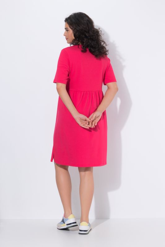 Ribbed Bodice Short Sleeve Jersey Dress