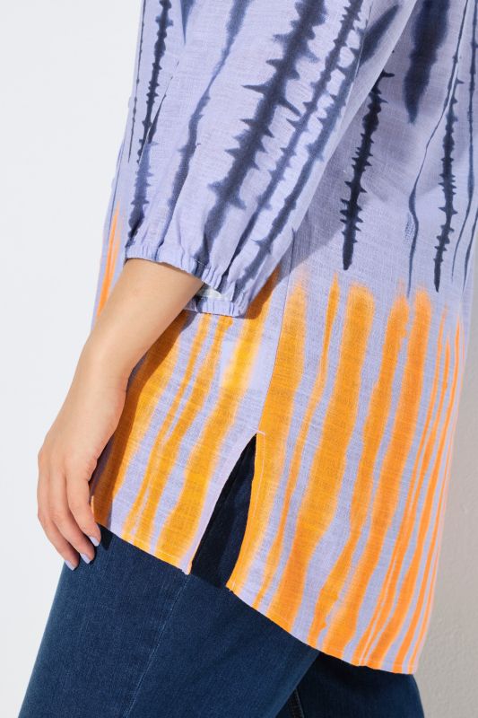 Batik Striped Tunic Blouse