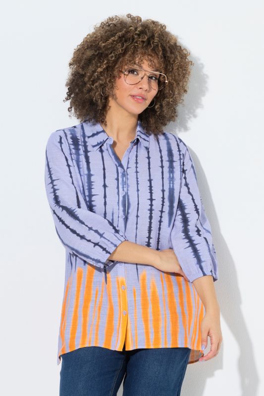 Batik Striped Tunic Blouse