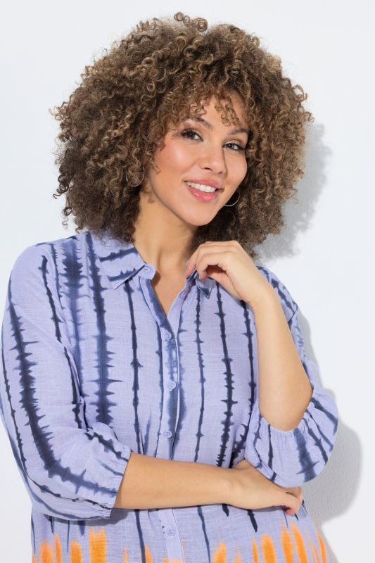 Batik Striped Tunic Blouse