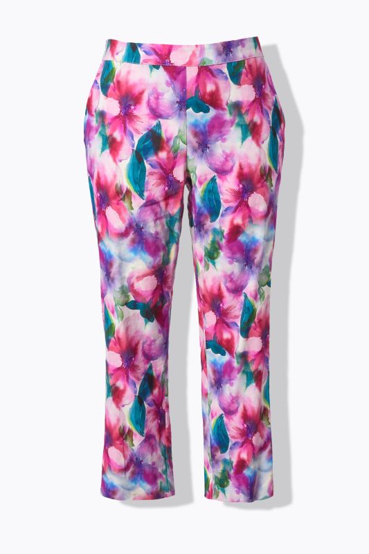 Watercolor Floral Linen Blend Pants
