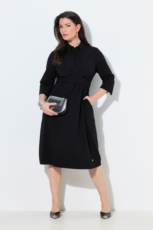 Wrap Look Midi Dress