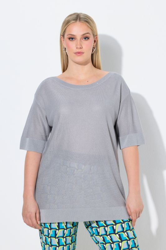 Sequined Short Sleeve Sweater