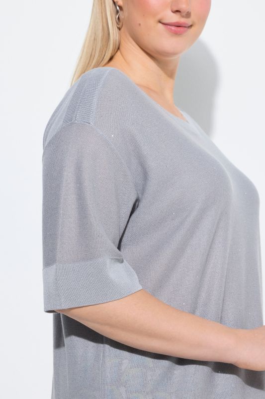 Sequined Short Sleeve Sweater