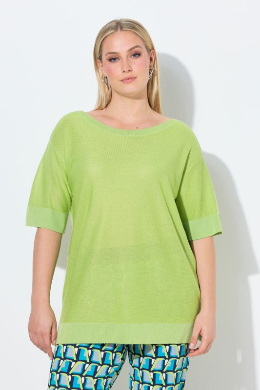 Sequined Short Sleeve Sweater