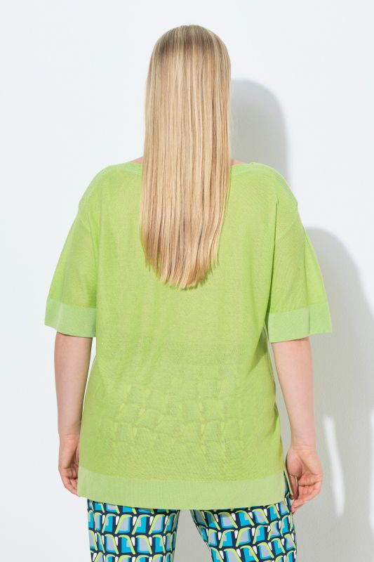 Sequined Short Sleeve Sweater