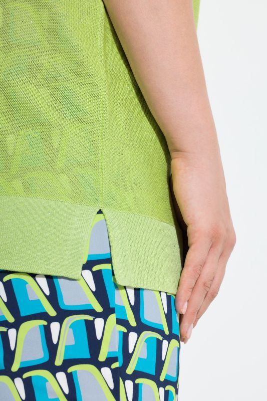 Sequined Short Sleeve Sweater