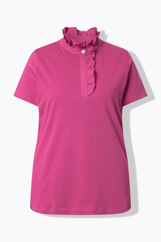 Тениска с къдраво деколте