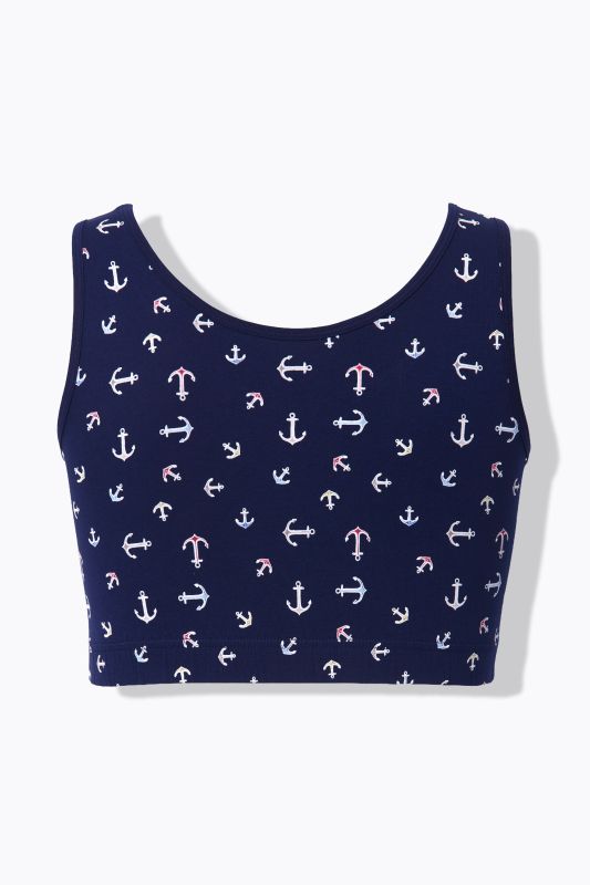 Eco Cotton Anchor Print Bralettes