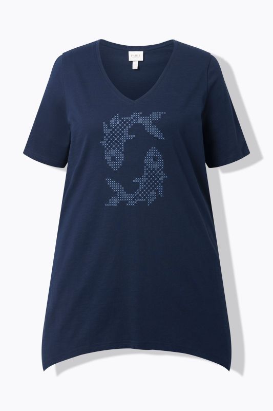 Туника с принт на риби