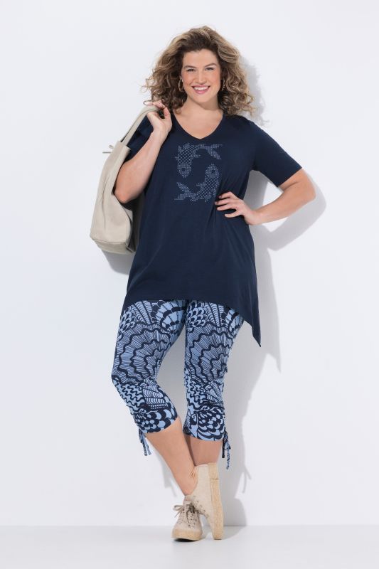 Туника с принт на риби