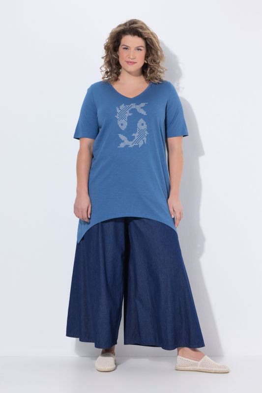 Туника с принт на риби