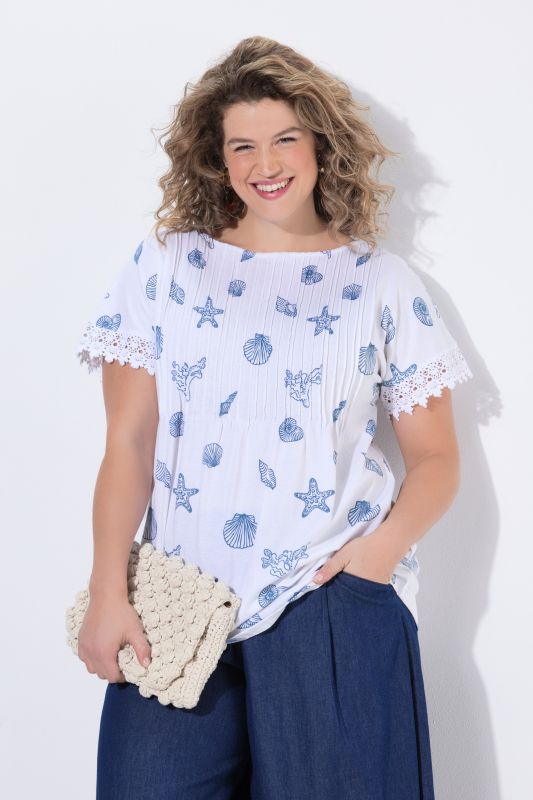 Тениска с морски принт