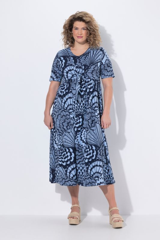 Eco Cotton Shell Print Empire Dress