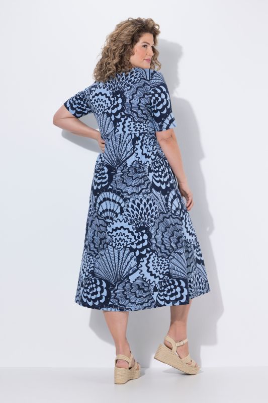 Eco Cotton Shell Print Empire Dress
