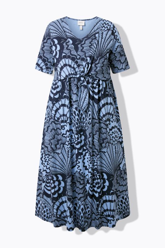 Eco Cotton Shell Print Empire Dress