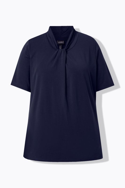 Блуза от лиосел с модерно деколте