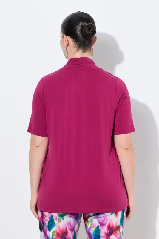 Блуза от лиосел с модерно деколте