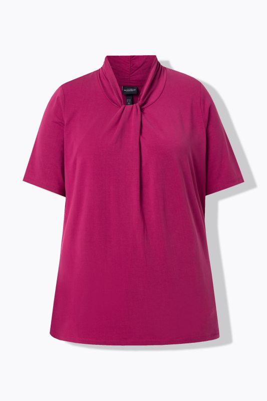 Блуза от лиосел с модерно деколте