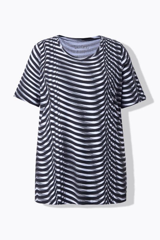 Тениска с илюзионни райета