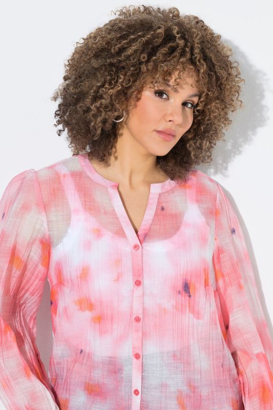 Риза от шифон с рисуван принт