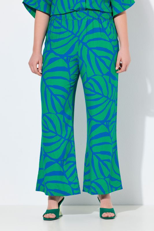 Панталон с принт на листа