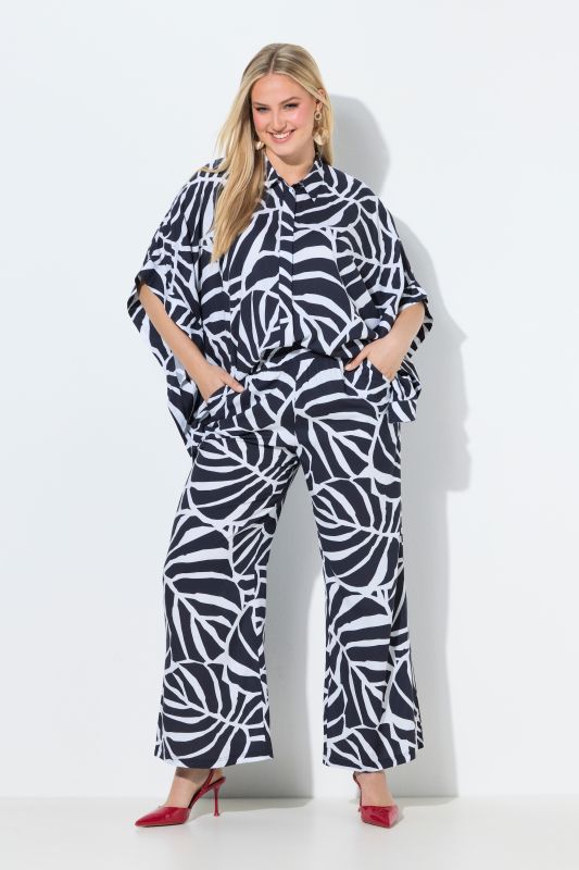 Панталон с принт на листа