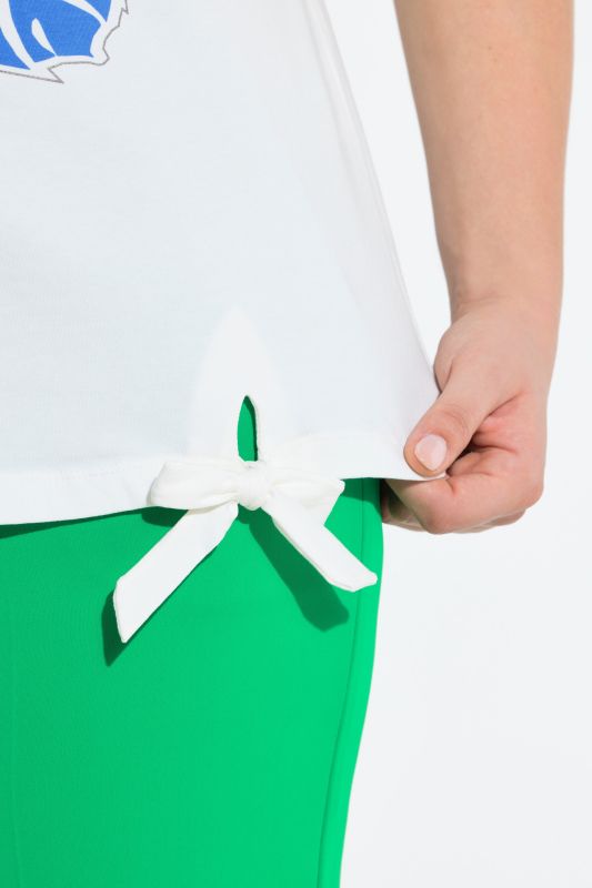 Тениска с графичен принт на листа