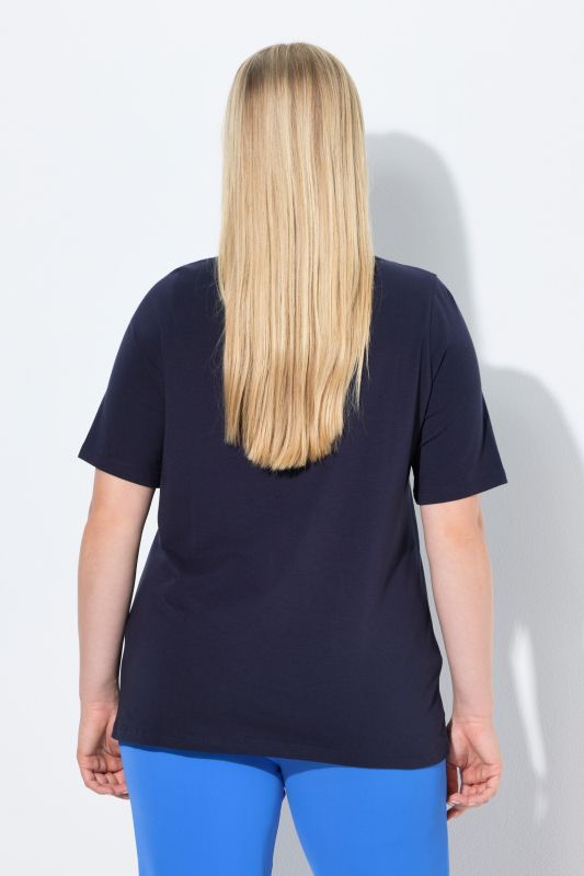 Тениска с графичен принт на листа