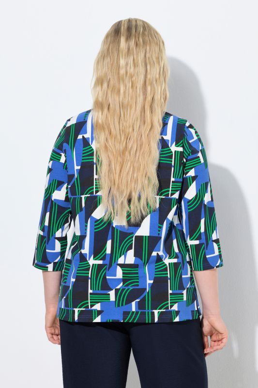 Тениска с геометрични акценти