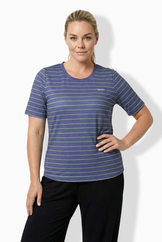 Neon Stripe Short Sleeve Performance Tee