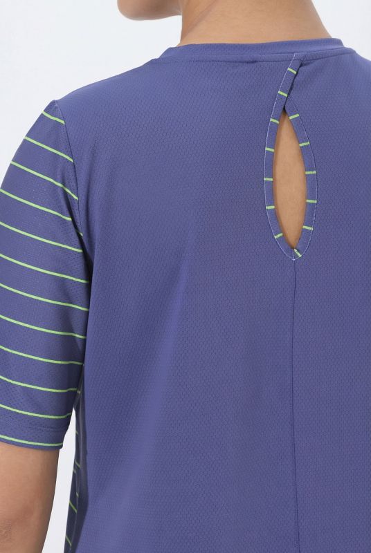 Neon Stripe Short Sleeve Performance Tee