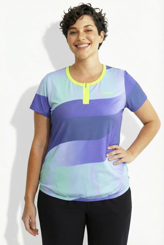 Wave Print Performance Tee