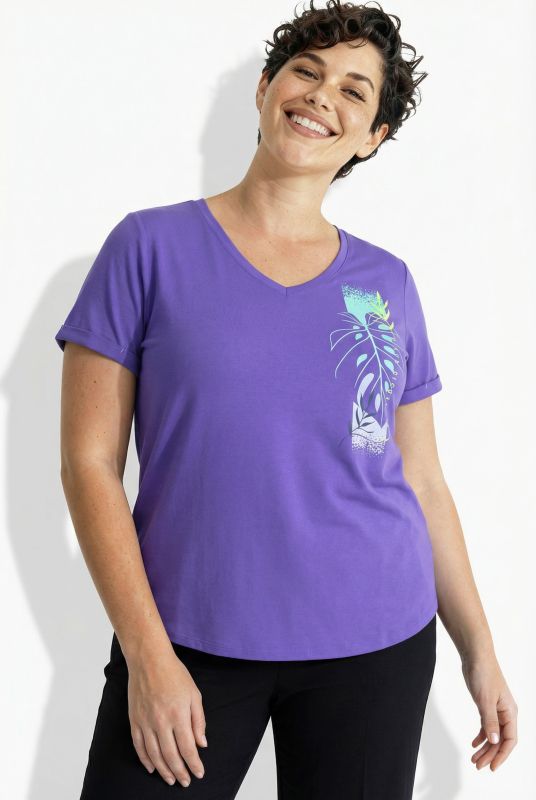 Monstera Motif Antibacterial Athletic Tee