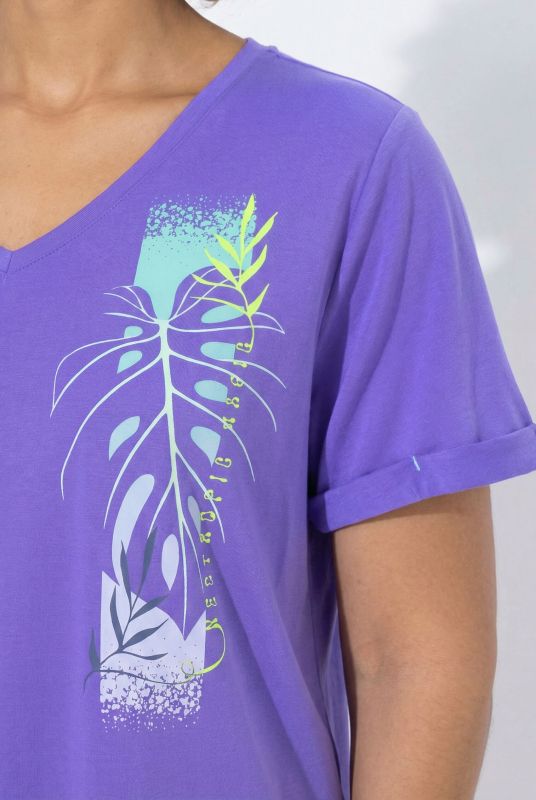 Monstera Motif Antibacterial Athletic Tee