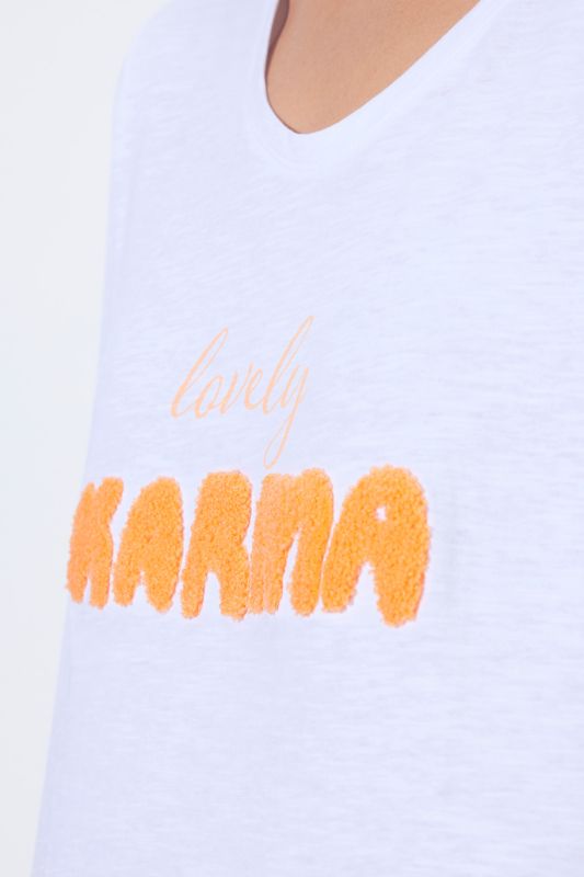 Lovely Karma Textured Graphic Tee