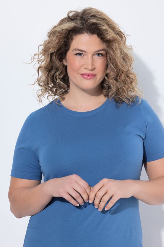 Eco Cotton Asymmetric Draped Short Sleeve Dress