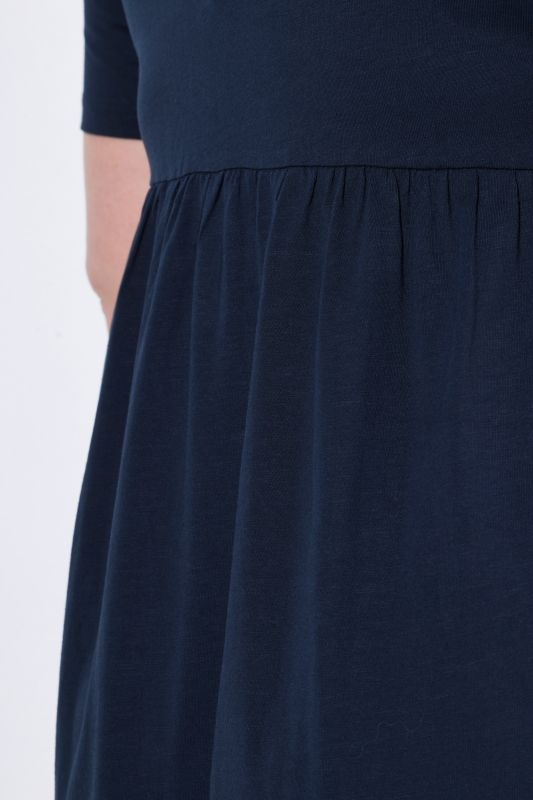 Eco Cotton Knotted Empire Waist Short Sleeve Dress