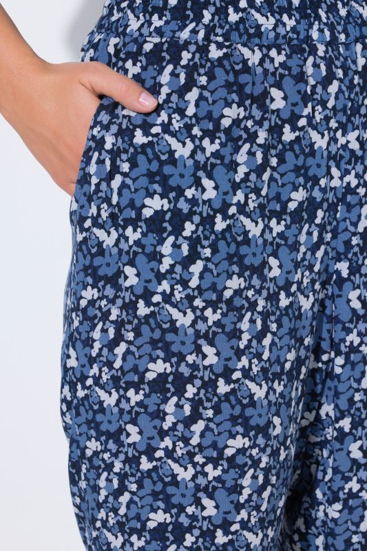 Floral Print Elastic Waist Palazzo Pants