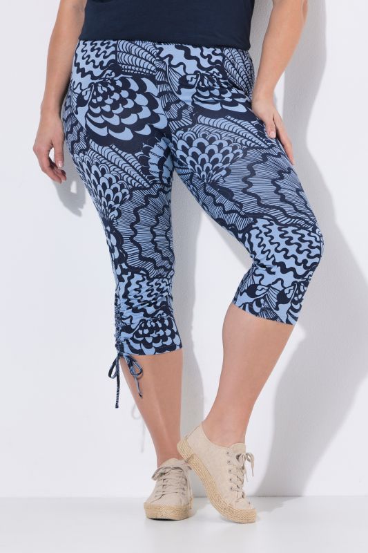 Eco Cotton Shell Print Jersey Capris