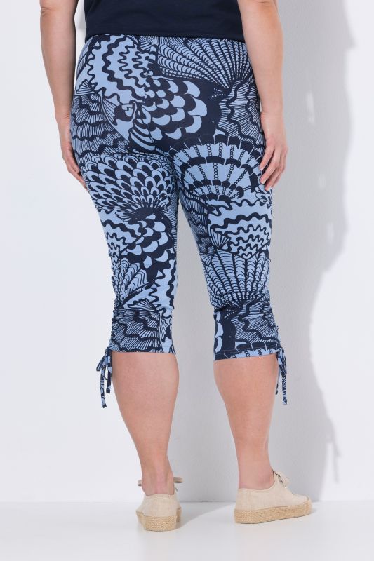 Eco Cotton Shell Print Jersey Capris