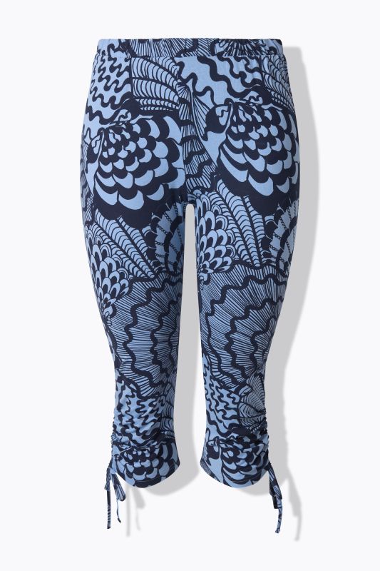 Eco Cotton Shell Print Jersey Capris