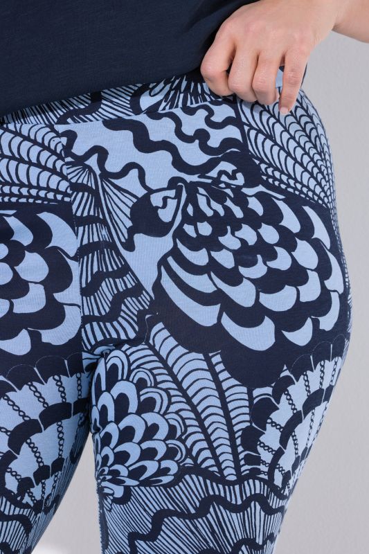 Eco Cotton Shell Print Jersey Capris