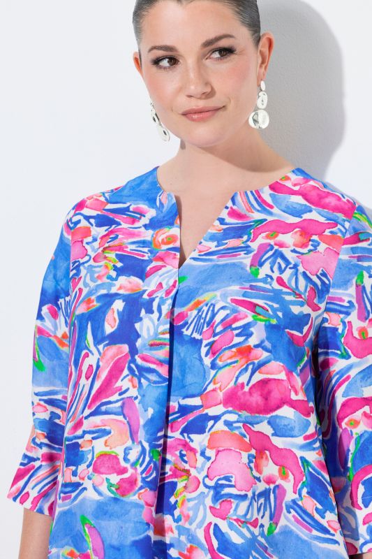 Туника с рисувани цветя