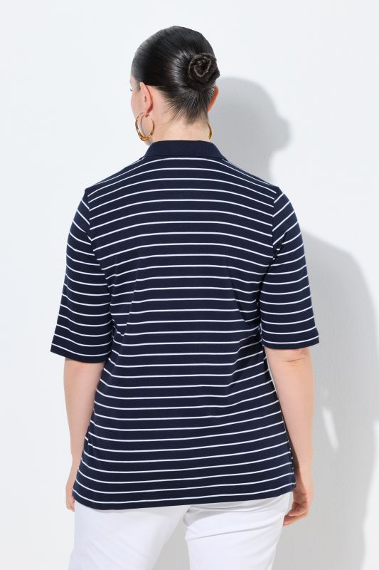 Блуза с яка и райета