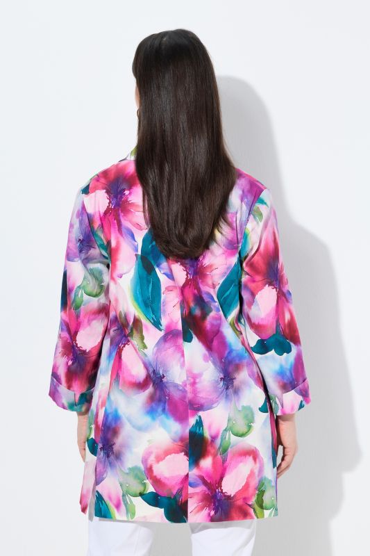 Блейзър с акварелен флорален принт