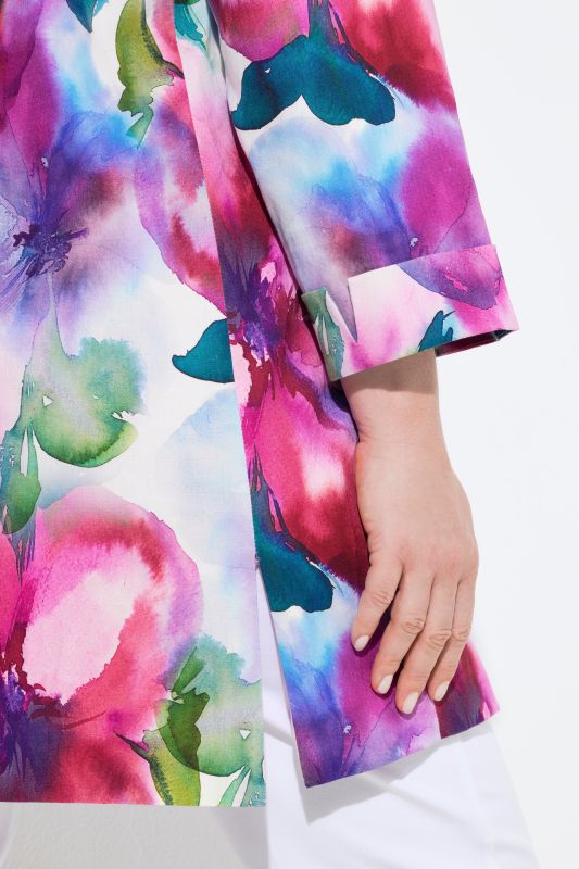 Блейзър с акварелен флорален принт