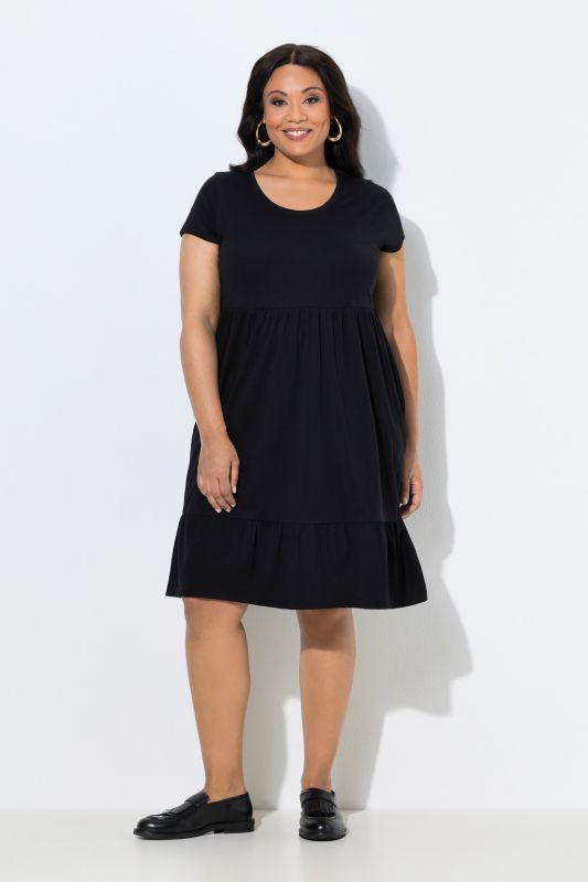 Flounce Hem A-Line Jersey Pocket Dress