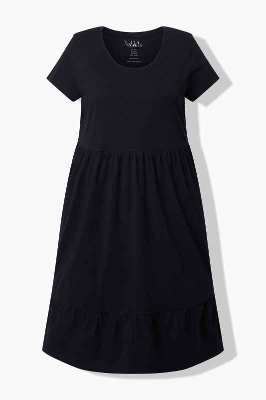 Flounce Hem A-Line Jersey Pocket Dress