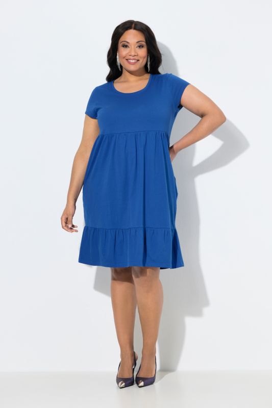 Flounce Hem A-Line Jersey Pocket Dress